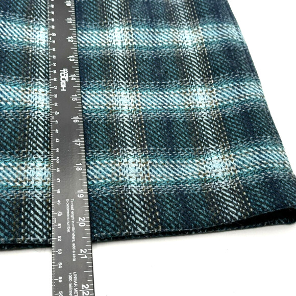 TALBOTS Women's 12 Blue Plaid Wool Skirt Pockets‎ Lined Side Zip Preppy Academic - Picture 7 of 7